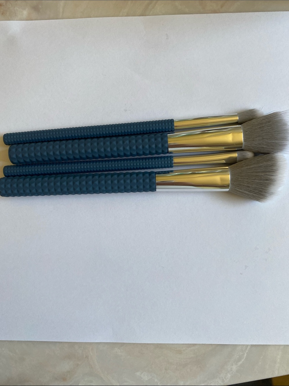 Laruce Premium Navy Blue Face & Eye Makeup Brush Set by laruce new without tags - Picture 13 of 13